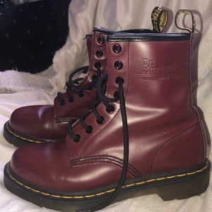Awesome burgundy Doc Martens!